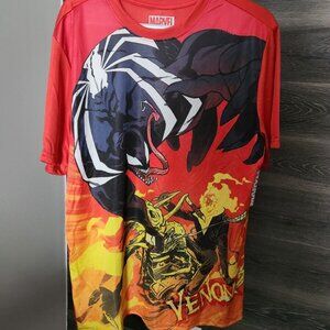 Marvel Venom vs Ghostrider Graphic Shirt Men Size L